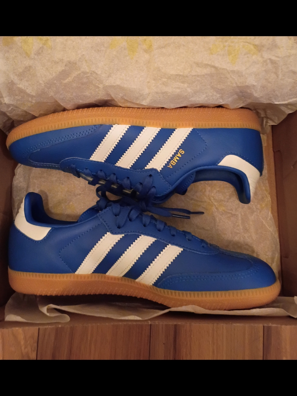 New Women's Adidas Samba OG Low-Profile Blue & White Sneakers